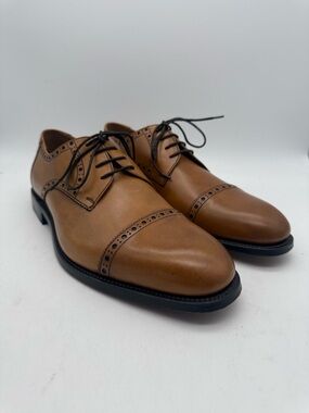 BRAND NEW Moral Code Newton Oak Leather Cap Tope Brogue Men’s Size 10.5 M